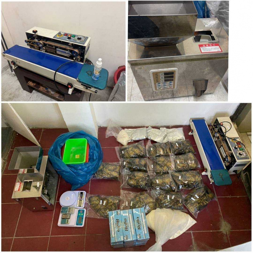 大安警破獲各式毒品工廠，其中包括183人，更直接查獲毒品工廠、分裝場等，掃毒成果豐碩。（圖／翻攝畫面）