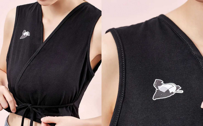 有了這件超厲害的名貘純粹黑專利背心，一個人在家也能輕鬆美背。（圖／品牌提供）