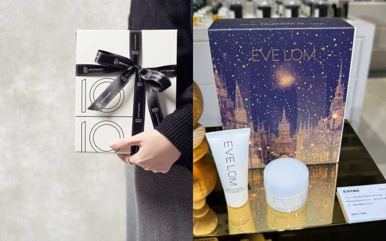 &nbsp;EVE LOM 逆時多效精華組，全能逆時新生多效精華30ml、全能深層潔淨霜50ml、瑪姿林布／5,400元。（圖／品牌提供、黃筱婷攝）