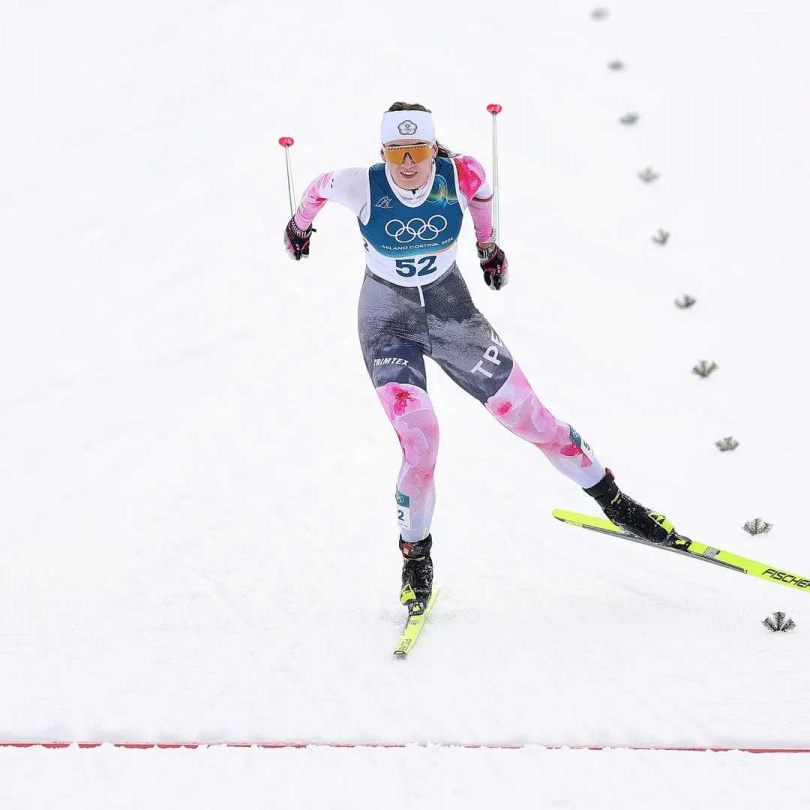 余睿在在本屆冬奧女子「10加10公里兩項賽」完賽。（圖／翻攝IG／veliceraptor_）