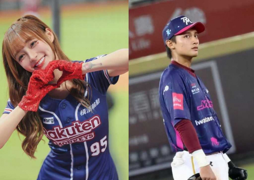 2023年樂天桃猿球員馬傑森與當時還同隊的啦啦隊人氣成員林襄被傳約會。（圖／翻攝自林襄、馬傑森IG)