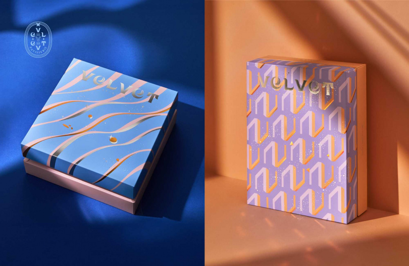 全新「河畔」（左）、「邂逅」款式喜餅禮盒。（圖／法絨提供）