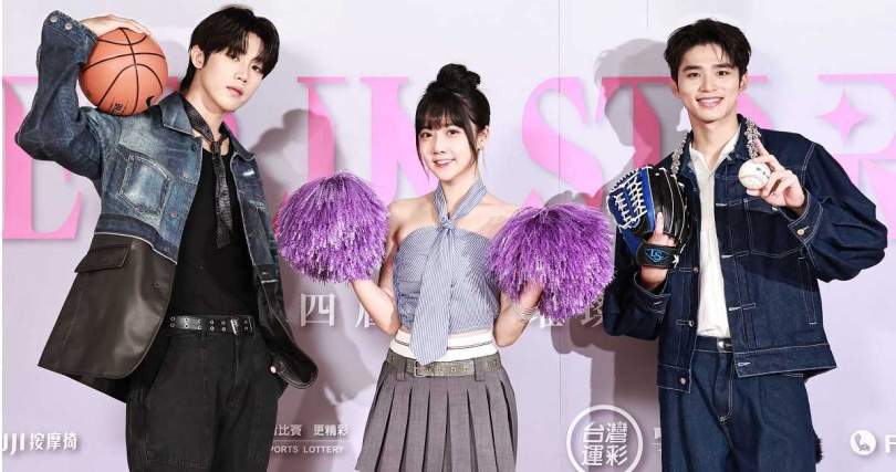 韓晨(左起)、蔡衣宸、王品澔現身璀璨之星海選替選手加油。(圖/伊林娛樂提供)