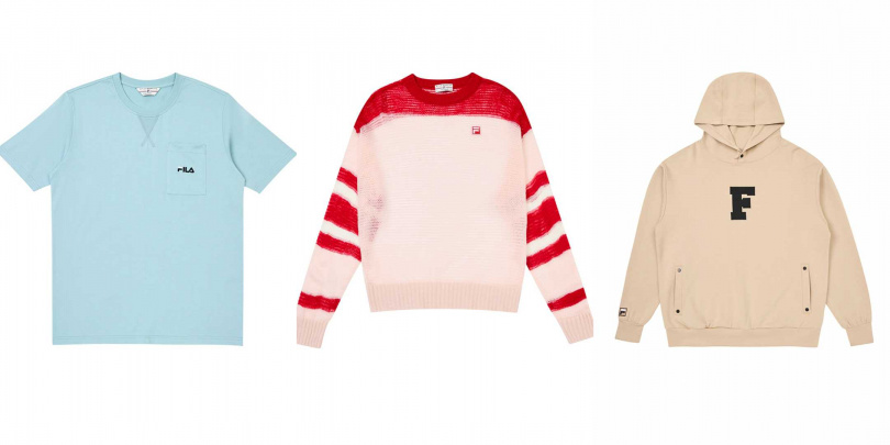 棉花糖心樂園-薄荷短袖T-shirt、草莓美莓-莓果條紋長袖上衣、珍藏鐵觀音-鐵觀音連帽上衣（圖／品牌提供）