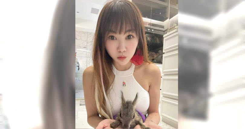 王宥忻近來家中迎來小生命，她所飼養的兔豚生下超可愛寶寶，取名「跳跳」。（圖／女神愛啪啪提供）