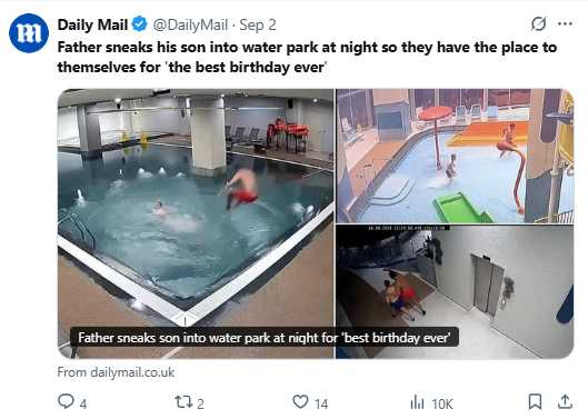 園方表示理解父親出發點,未對其解雇,事件展現制度與人性的平衡。(圖/翻攝自X,@DailyMail)