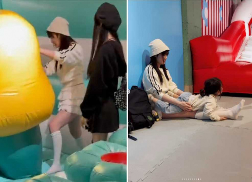 粿醬與吳心緹、插畫家蓋彼玩得很開心。(圖/讀者提供、翻攝自吳心緹IG)