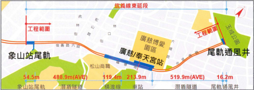 信義線東延段最快明年首季通車。（圖／台北市捷運局）