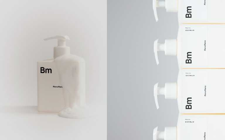 配方拒絕使用矽靈製造假滑觸感，而是以乳油木果脂與合成蠶絲油取得平衡，形成透氣不悶膚的保濕膜。再加上沒藥醇與稻米萃取的調理，讓敏弱肌在換季時也能維持舒適狀態。m̄enom̄eno Bm無畏潤膚乳液300g / 780元。（圖／品牌提供）