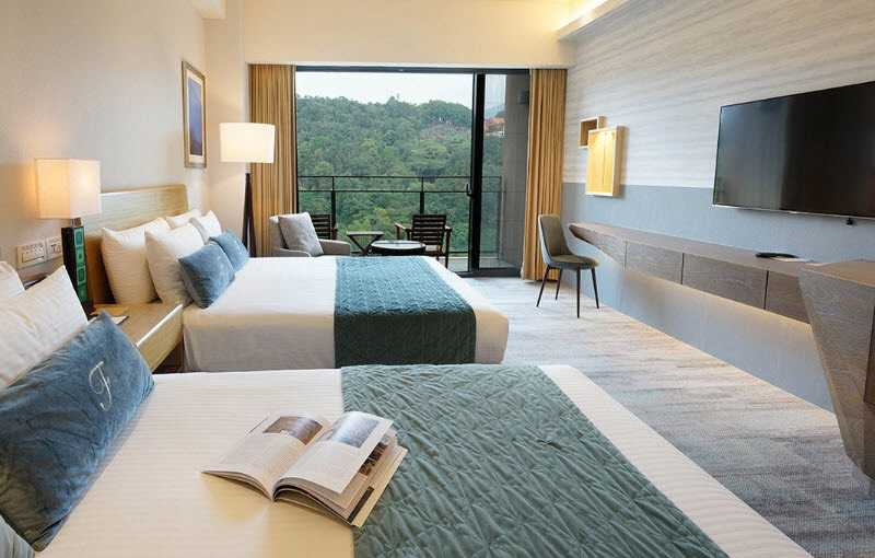 台灣高鐵「搭高鐵．住雲品」專案，日月潭雲品溫泉酒店經典山景客房一泊二食每晚11,500元起。（圖／交通部提供）