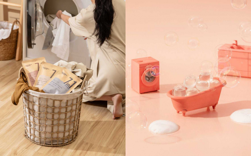 每顆膠囊擁有10倍濃縮洗淨力,可清潔9公斤衣物,一顆即可搞定全家洗衣量。(圖/品牌提供)