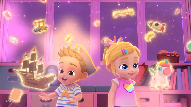 《碰碰狐和貝貝彬歡唱電影:奇幻世界大冒險》於10月9日在台歡樂上映。(圖/甲上娛樂提供)