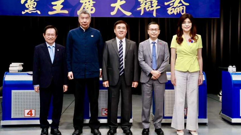 國民黨主席改選舉辦了多次辯論會。(圖/翻攝自中天新聞)