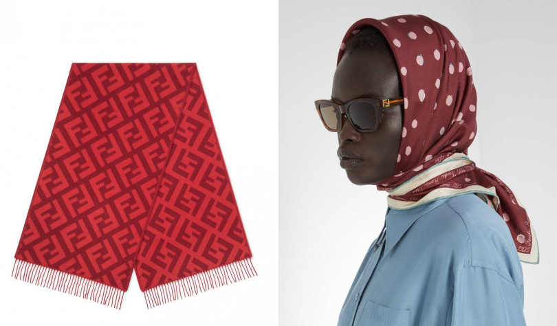 FENDI FF圍巾、絲巾。(圖/品牌提供)