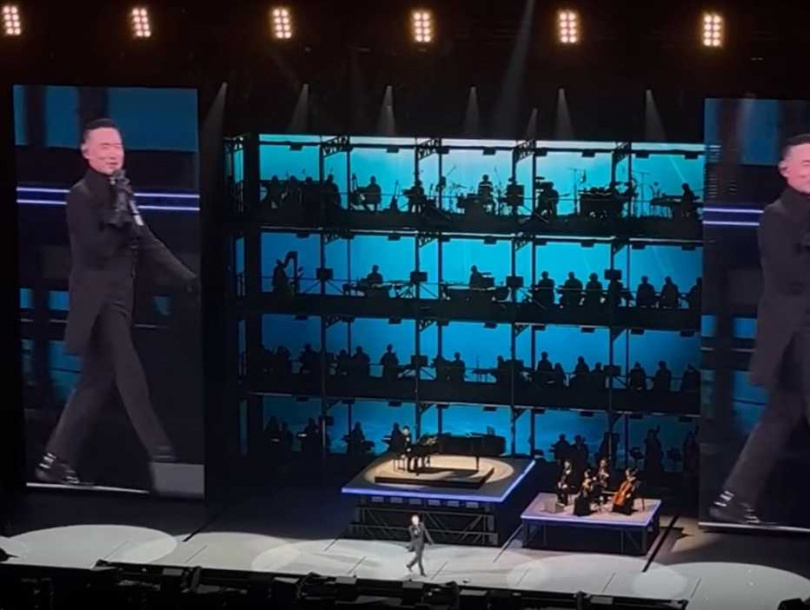 張學友在澳門開演唱會用粵語跟歌迷互動時，有大陸歌迷喊「講普通話」，他開玩笑要對方「學一下廣東話」，全場嗨翻。（圖／翻攝自Threads）