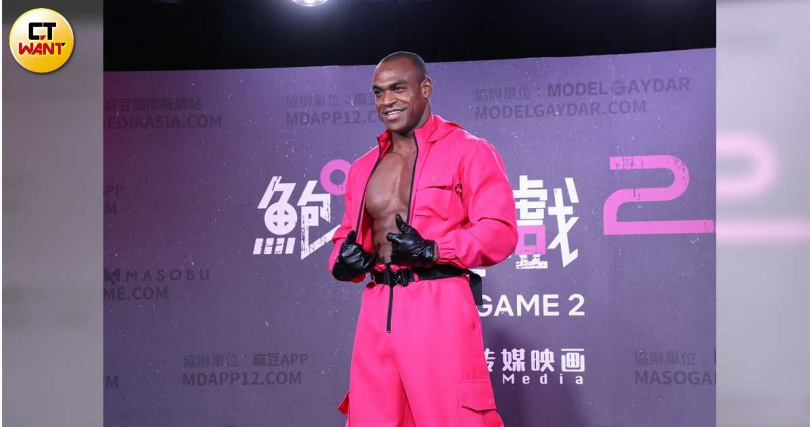 《鮑魚遊戲2》找來知名黑人男優Aaron Rock。(圖/焦正德攝)