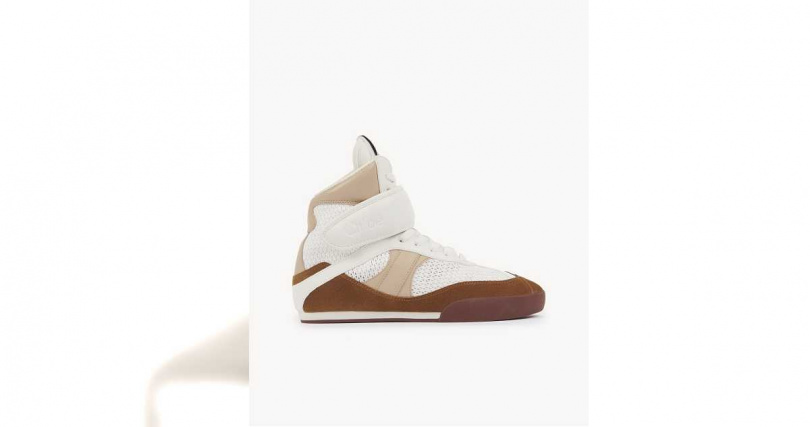 Jennie同款Chloé Kick 棕色高筒休閒鞋/27,700元(圖/品牌提供)