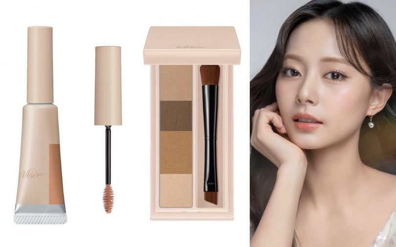 Visee瞬色霧絨眉彩膏#BR-1／240元、Visee調色霧絨眉彩盤#BR-1／280元（圖／品牌提供）