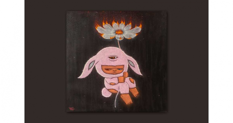 泰國當代藝術家Alex FACE《灼燒與護盾》作品照片（圖／衛山拍賣提供）。