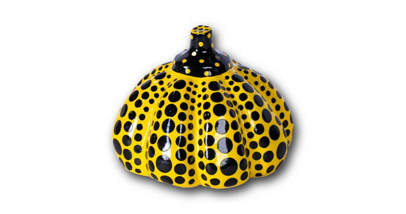 日本當代藝術家草間彌生《南瓜》作品照片（圖／衛山拍賣提供）。