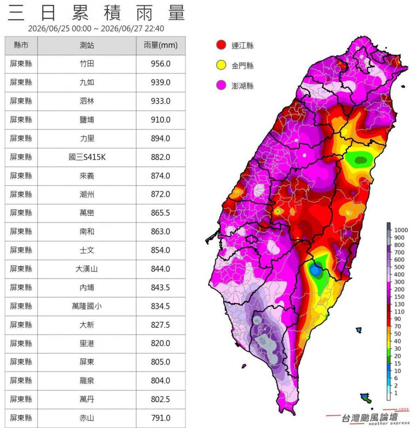 （圖／翻攝自臉書／台灣颱風論壇｜天氣特急）