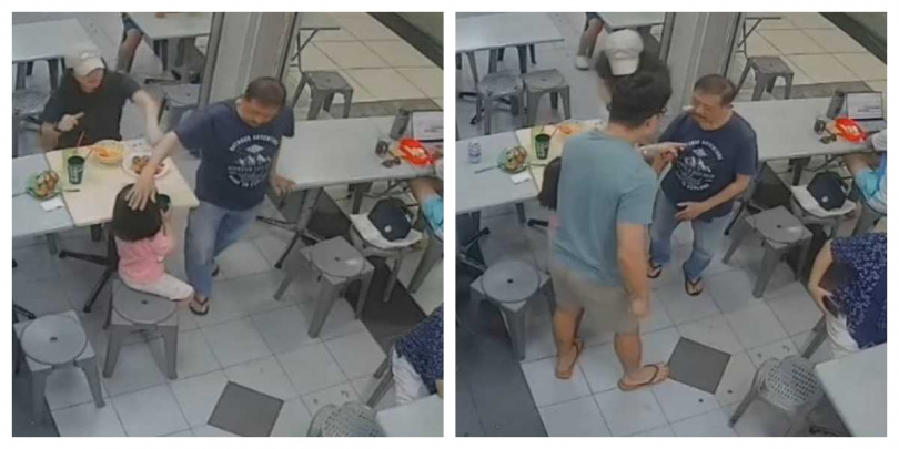 女童父親趕回現場與楊松坤理論,雙方爭執期間,老翁遭拉扯推倒在地。