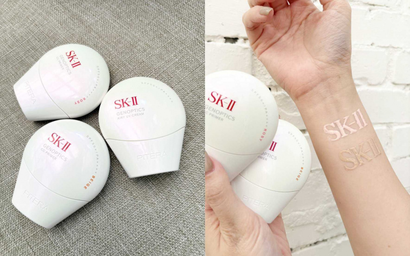 除了透明無色款的防曬霜,想要校正膚色的女孩,還有自然膚與玫瑰粉兩款色選的光蘊輕透CC霜可挑選。(圖/吳雅鈴攝)