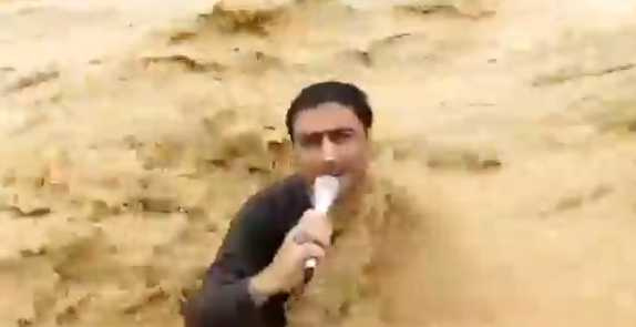 記者稱影片中驚險場景其實只是拍攝手法，自己非常熟悉這種報導方式。（圖／Rohi TV）