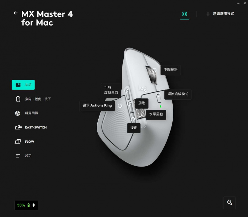 MX Master 4其實已經有點類似Creative Console的精簡版了。（圖／廖梓翔攝）