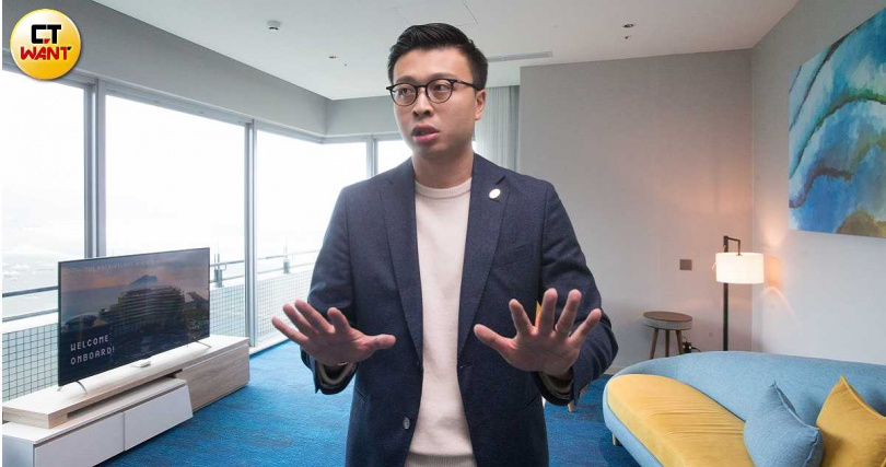 宜蘭凱渡廣場酒店執行長林家漢就透露，200名員工無法服務285間房間，因此100間房和宴會廳都只能處於閒置狀態。（圖／黃威彬攝）