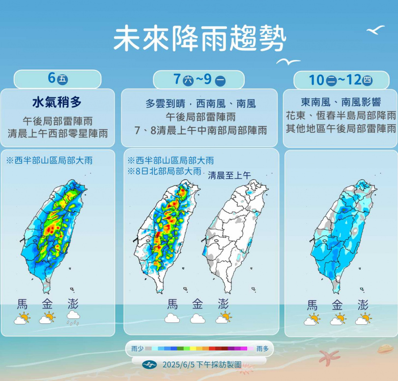 未來降雨趨勢。（圖／氣象署提供）