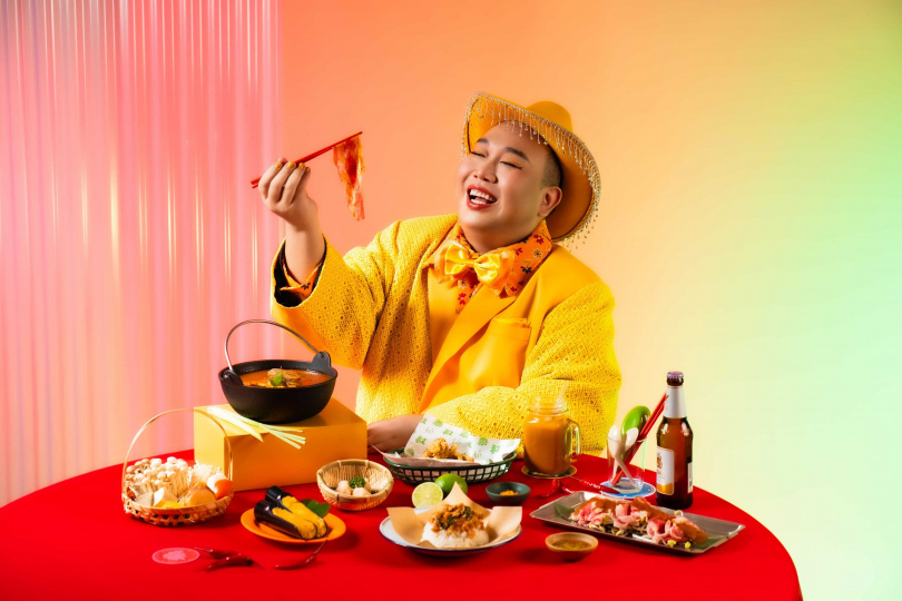 泰籍人氣YouTuber Alizabeth娘娘以其獨有的浮誇魅力為雞湯大叔「泰國季」造勢。（圖／雞湯大叔提供）