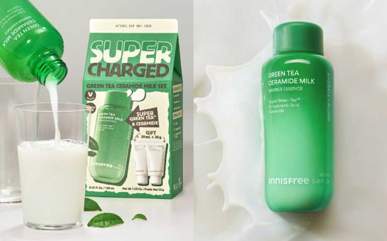 INNISFREE 綠茶神經醯胺牛奶水精華160ml／650元 （圖／品牌提供）