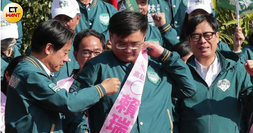 立委賴瑞隆(中)已獲得民進黨徵召競選年底高雄市長。(圖CTWant攝影組)