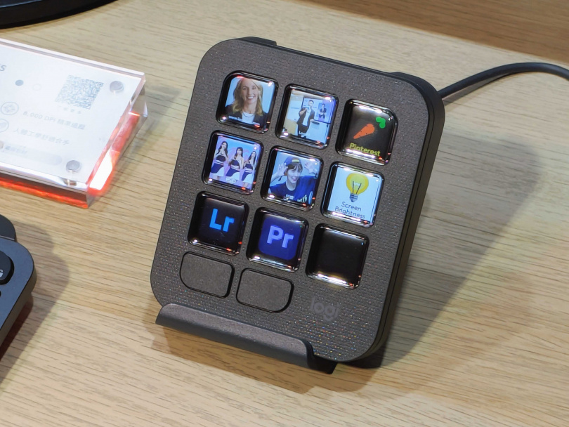 MX Creative Keypad上面的按鈕圖案,是完全可以自己自定義的喔。(圖/廖梓翔攝)