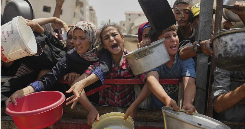 除美國以外的聯合國安理會全體成員，皆認定加薩的饑荒是一場「人為危機」。（圖／達志／美聯社）