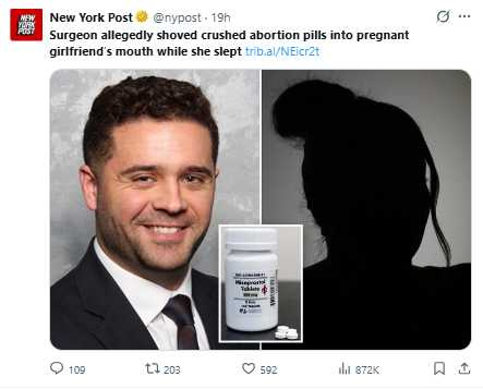 美國醫療委員會已吊銷阿巴斯醫師執照,並將召開紀律聽證會。(圖/翻攝自X,@nypost)