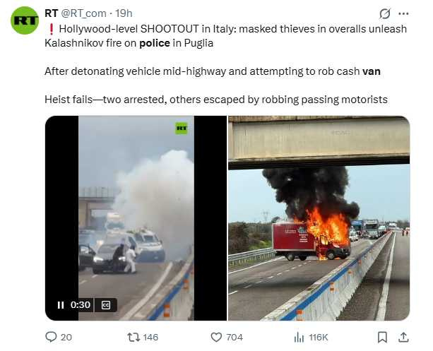 警方後於郊區查獲棄置車輛，並逮捕兩名逃逸嫌犯，持續追緝其餘在逃成員。