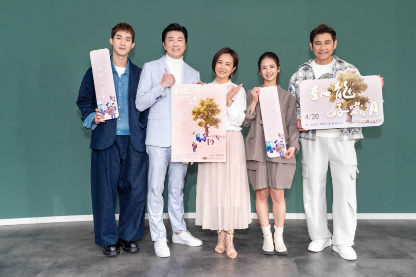 大愛劇《臥龍好歲月》 楊鎮、吳皓昇、陳仙梅、臧芮萱、陳熙鋒出席茶敘。（圖／大愛電視）