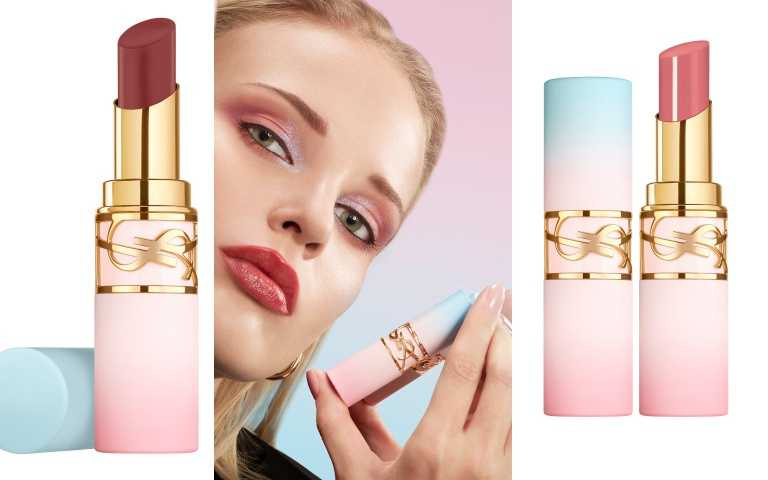 YSL BEAUTY限量 情挑誘光潤唇膏#7B/1,580元;限量情挑誘光水唇膏#44/1,650元(圖/品牌提供)