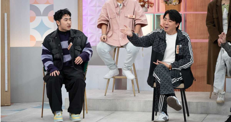 鹿希派（左）分享星二代心酸，曝吳宗憲連他名字都搞不清楚。（圖／東森提供）