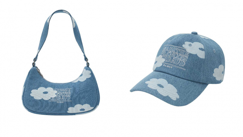 DAISY X MARITHÉ 丹寧肩背包／2,490元，DAISY X MARITHÉ 丹寧棒球帽／1,690元（圖／品牌提供）