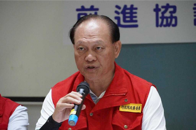 中央災害應變中心前進協調所總協調官季連成。（圖／中國時報羅亦晽攝）