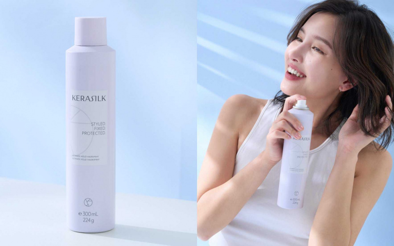 KERASILK絲馭洸超強記憶定型噴霧300ml／1,120元  能在各種氣候條件下牢牢固定髮型。（圖／品牌提供）