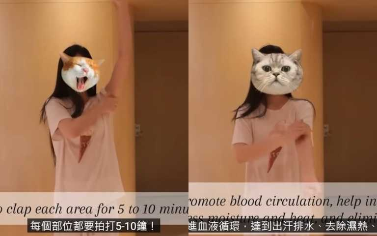 拍右肘窩和右腋窩。（圖／取自lily vlog）