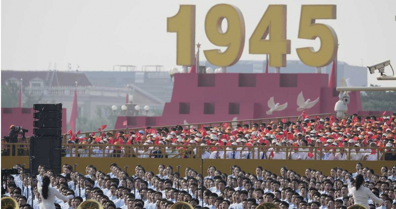 大陸在天安門廣場舉行九三閱兵。（圖／達志／美聯社）