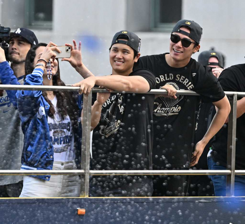 道奇隊今封王遊行。(圖/達志/美聯社)