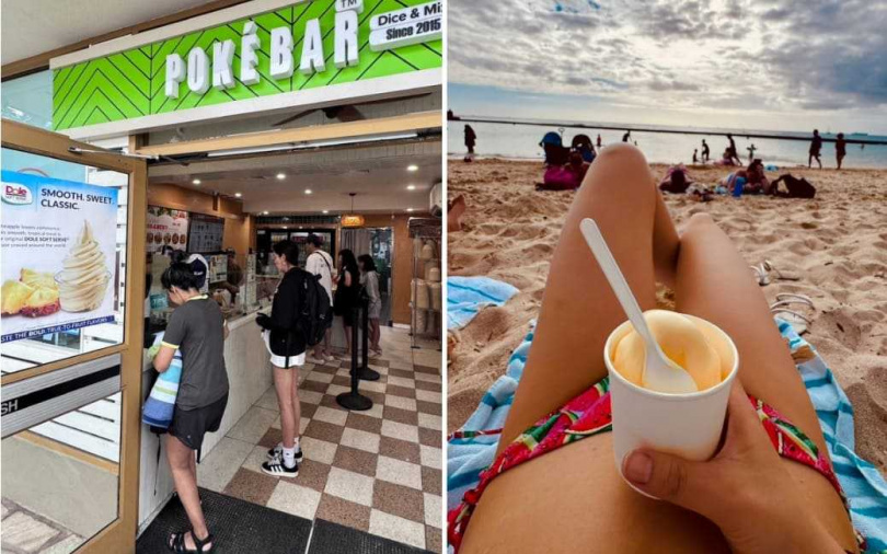 因為平常教學工作太忙太累,夢露老師出國度假的行程幾乎都是躺著且「越廢越好」。(圖/夢露老師提供)