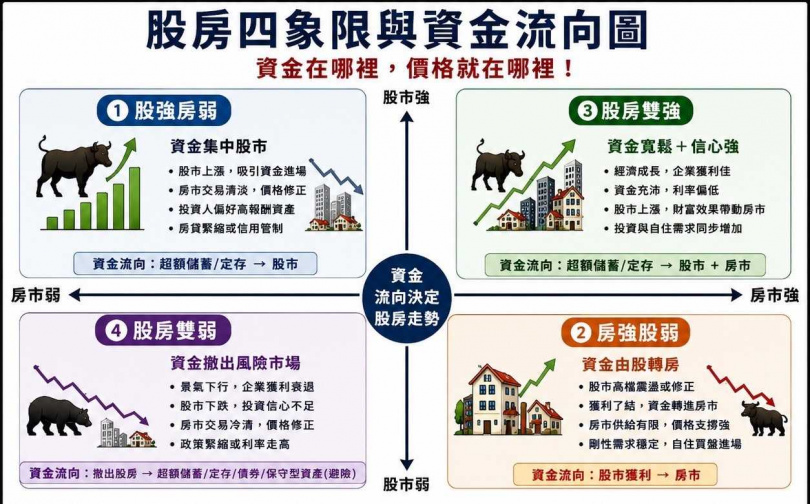 股房4象限與資金流向圖。（圖／李同榮提供）