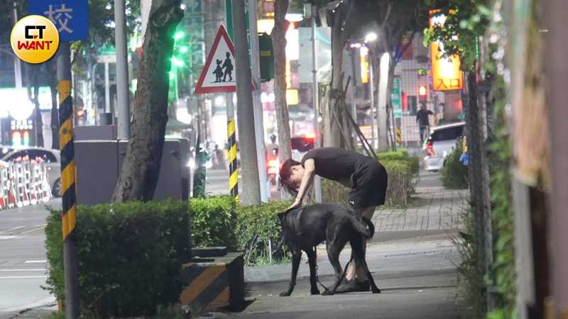 Hades不知道吃了什麼，KIRE凱爾立刻緊張地檢查。（圖／本刊攝影組）